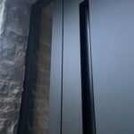 Porte entrée aluminium Aluprof noire mat Sars-la-Buissière