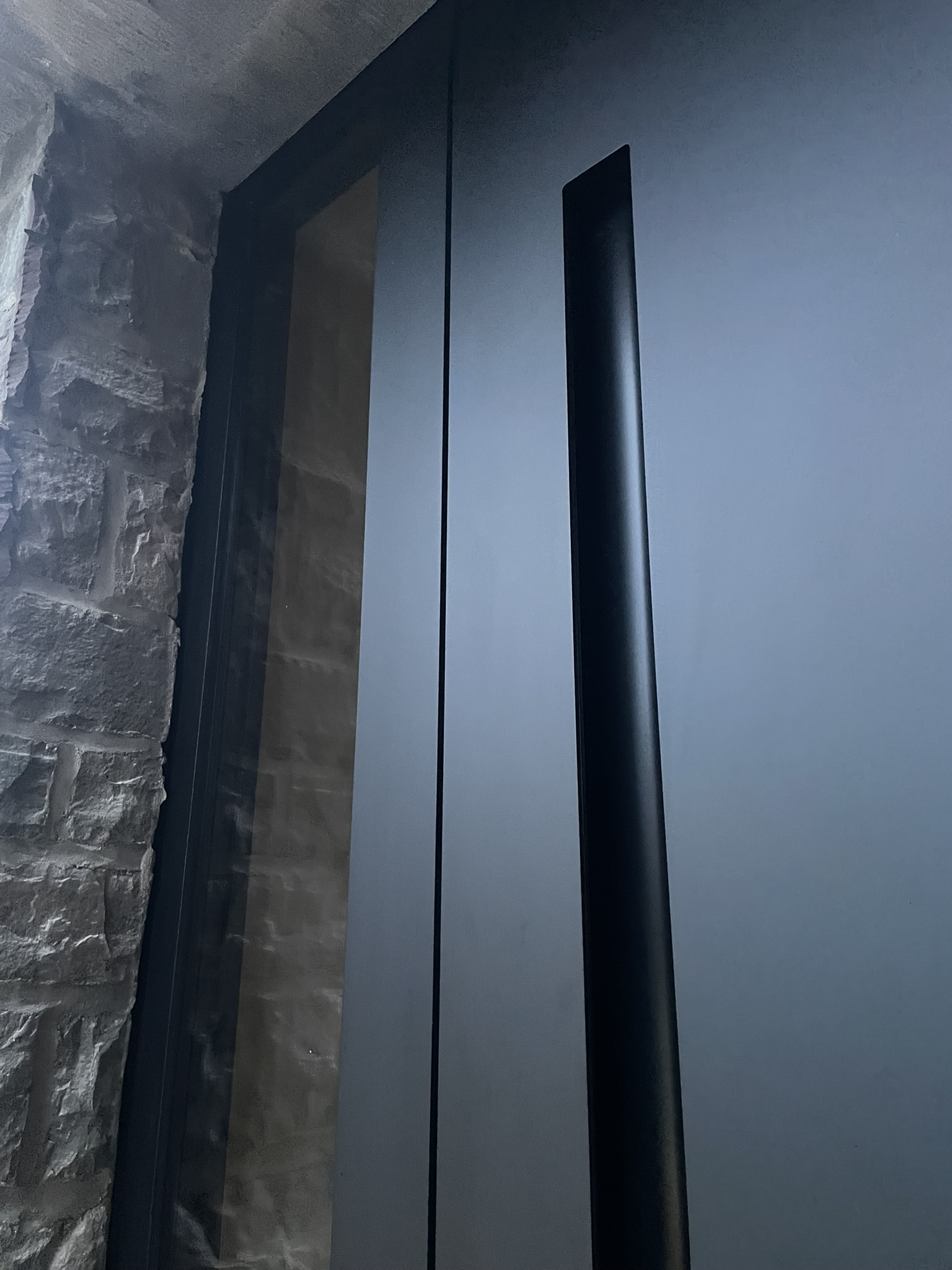 Porte entrée aluminium Aluprof noire mat Sars-la-Buissière